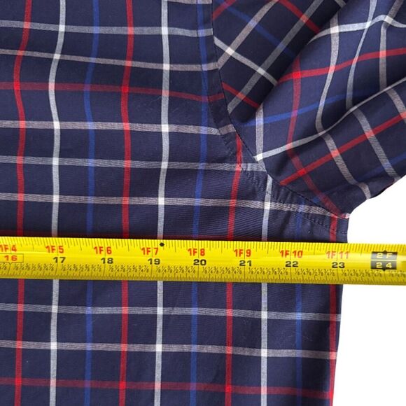 Old Navy Classic Blue Red & White Plaid Long Sleeve Shirt Size L - Picture 9 of 9